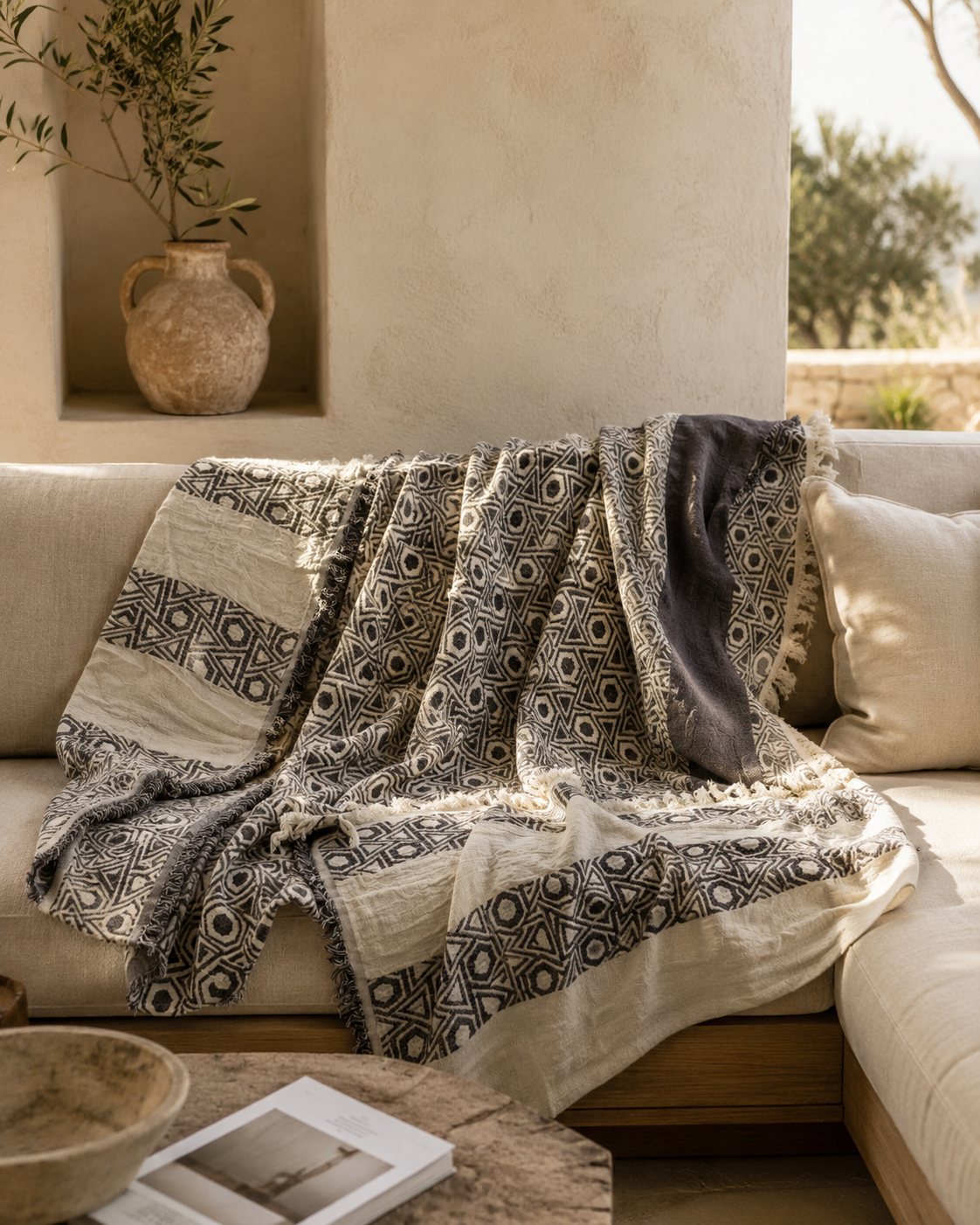 Tughra Turkish Cotton Throw