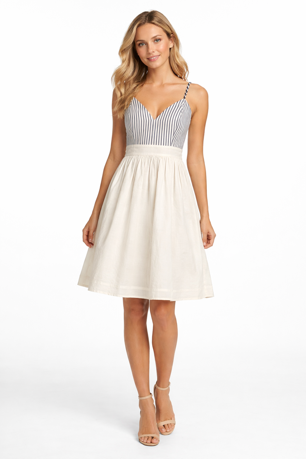 100% Cotton Dress #475 Beige