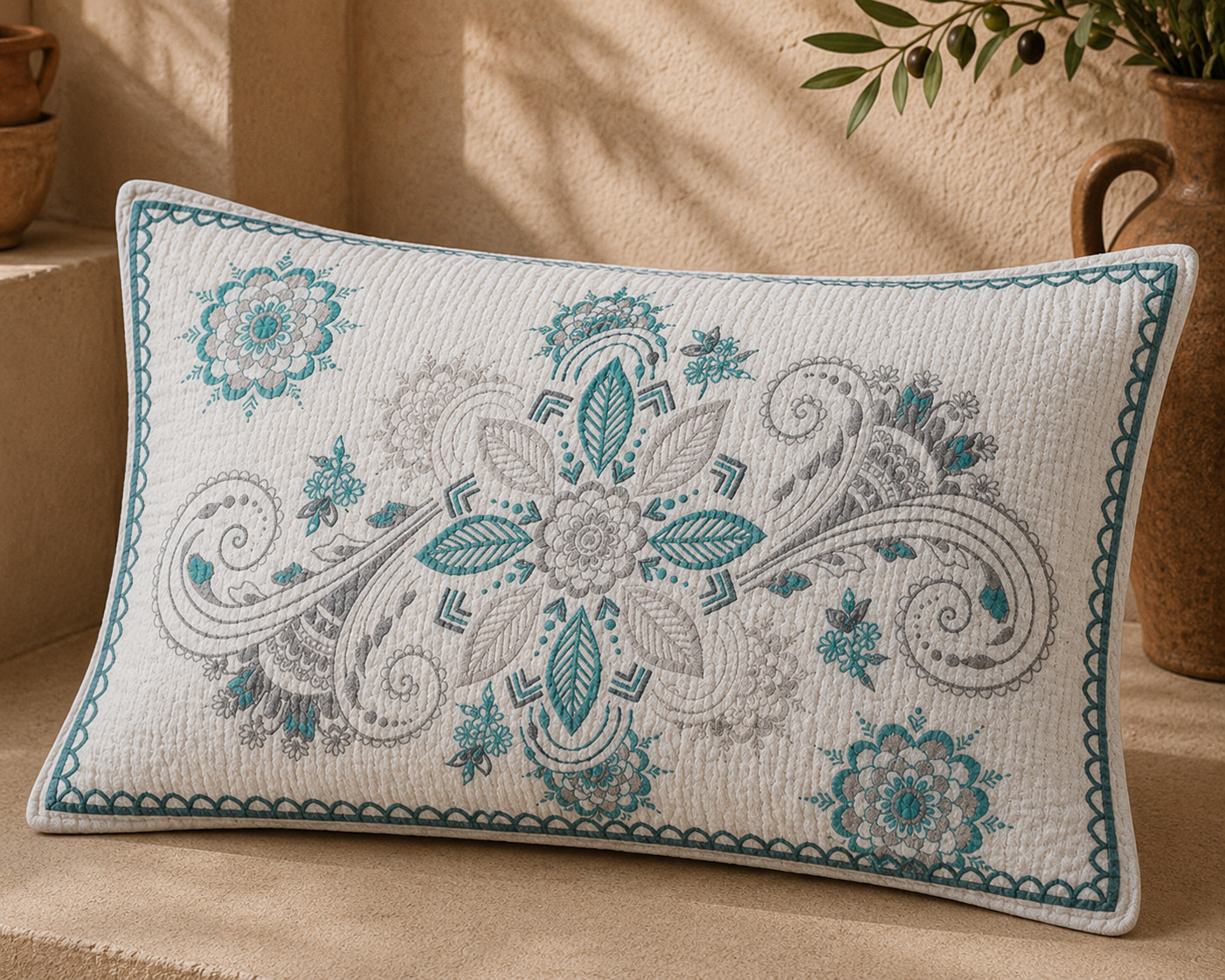 Amber Matching 4-Layer Turkish Cotton Pillow Covers – Set of 2