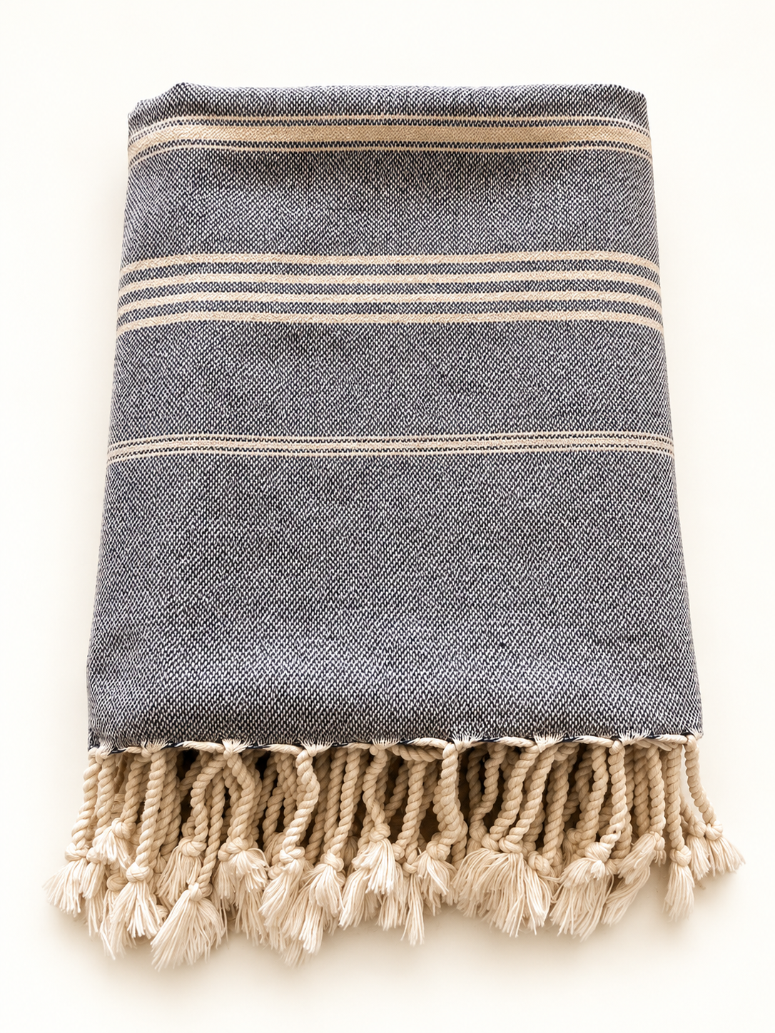Classic Hand Loom Turkish Towels, Navy