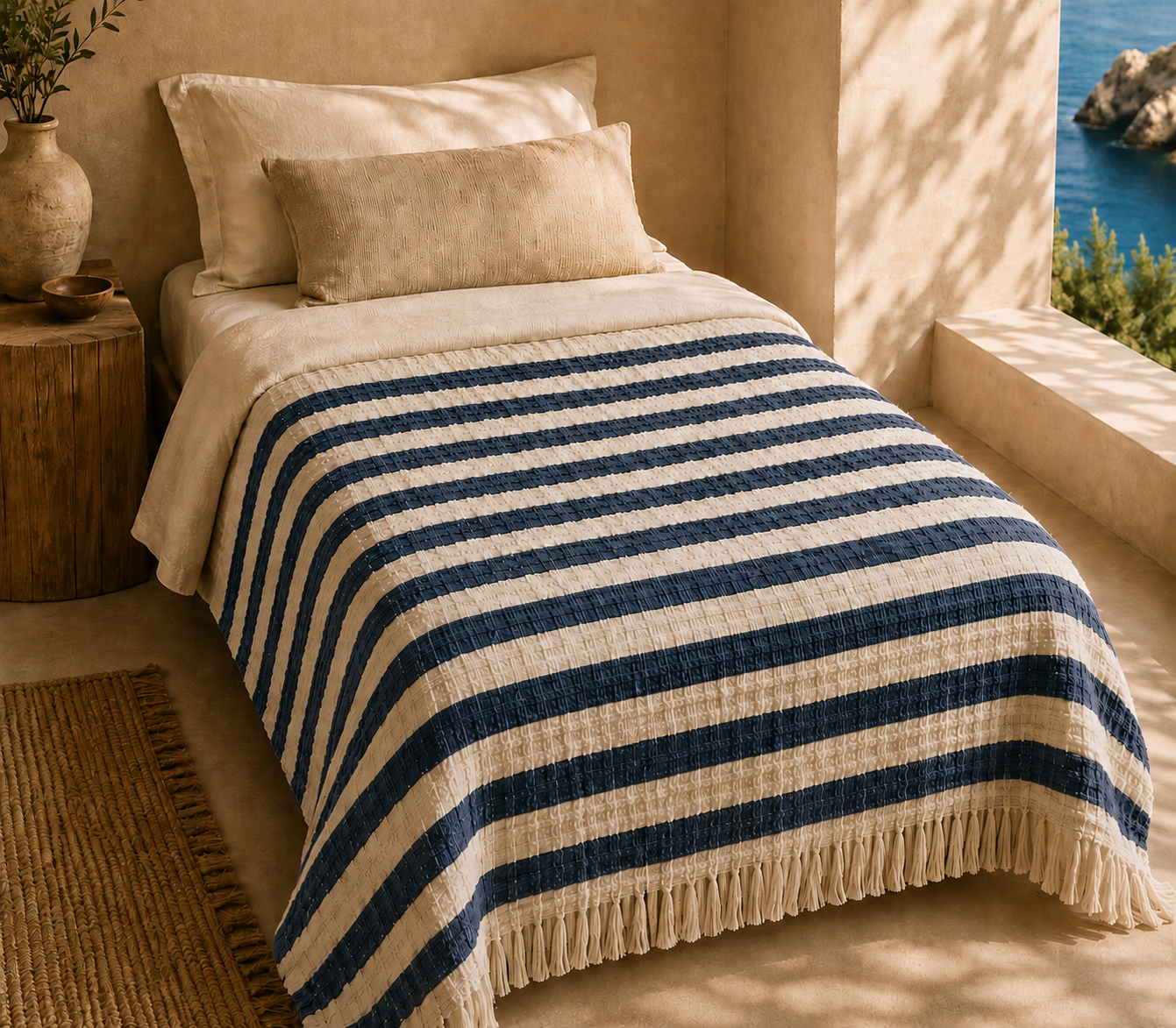 4-Layer Turkish Cotton College Throw