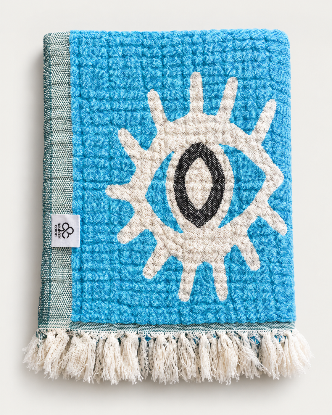 Turkish Cotton Evil Eye Beach Towel