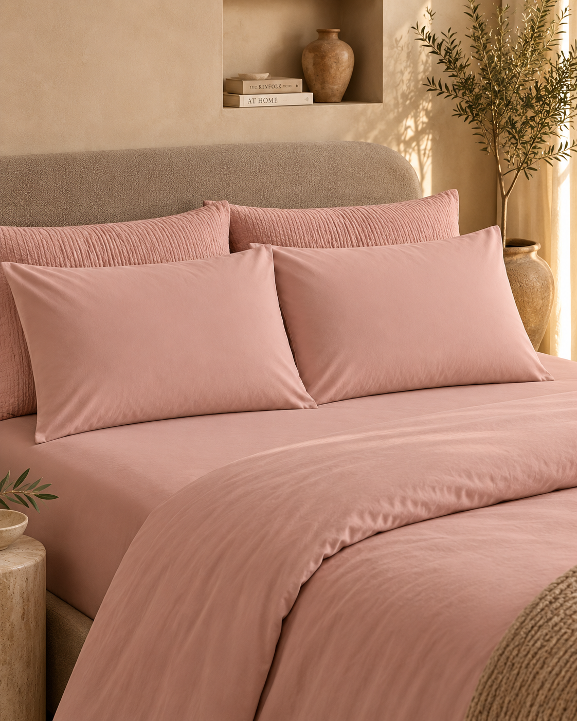 Turkish Cotton Pillow Shams – Set of 2