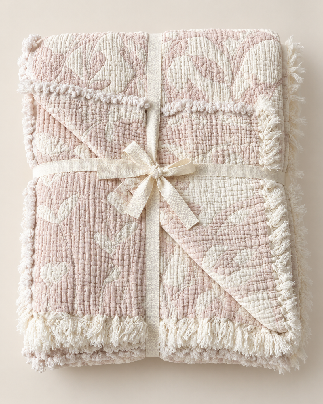 Leaf Branch Turkish Cotton Coverlet