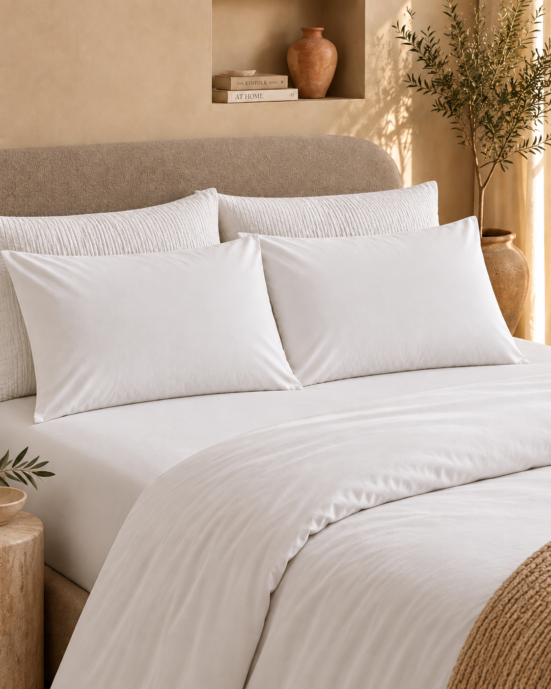 Turkish Cotton Pillow Shams – Set of 2