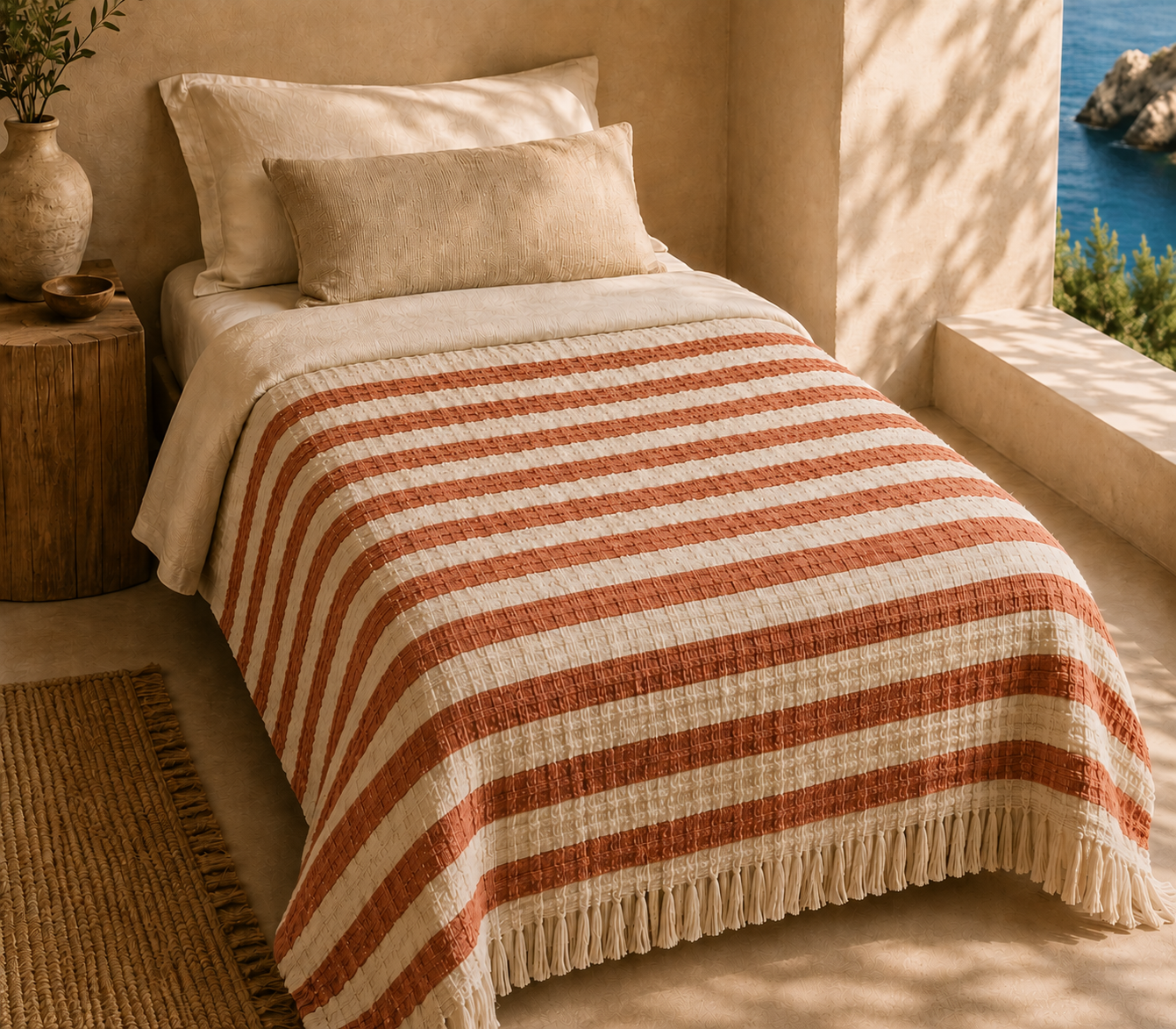 4-Layer Turkish Cotton College Throw