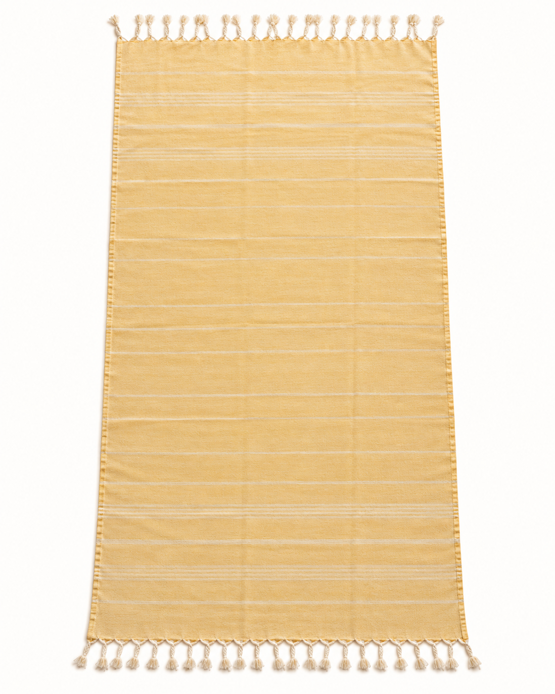 Classic Hand Loom Turkish Towels, Mustard