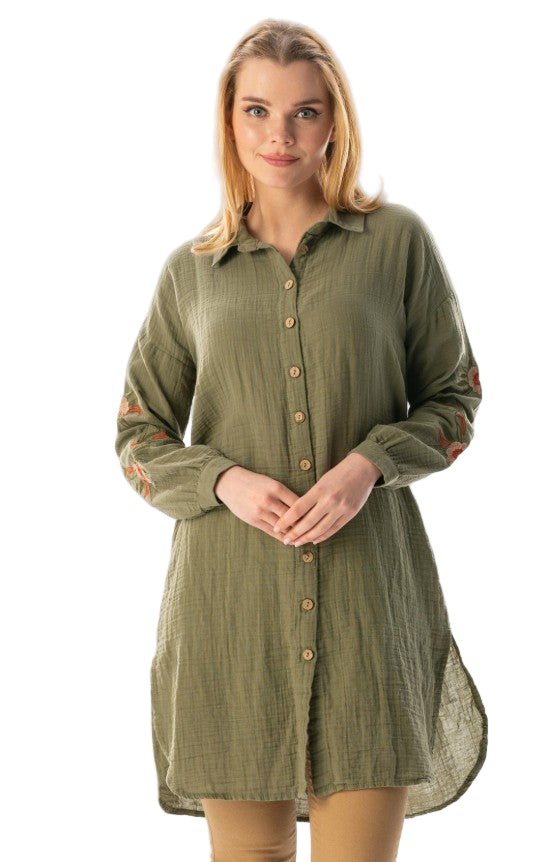 ARM EMBROIDERY TUNIC  552 - Authentic Cotton