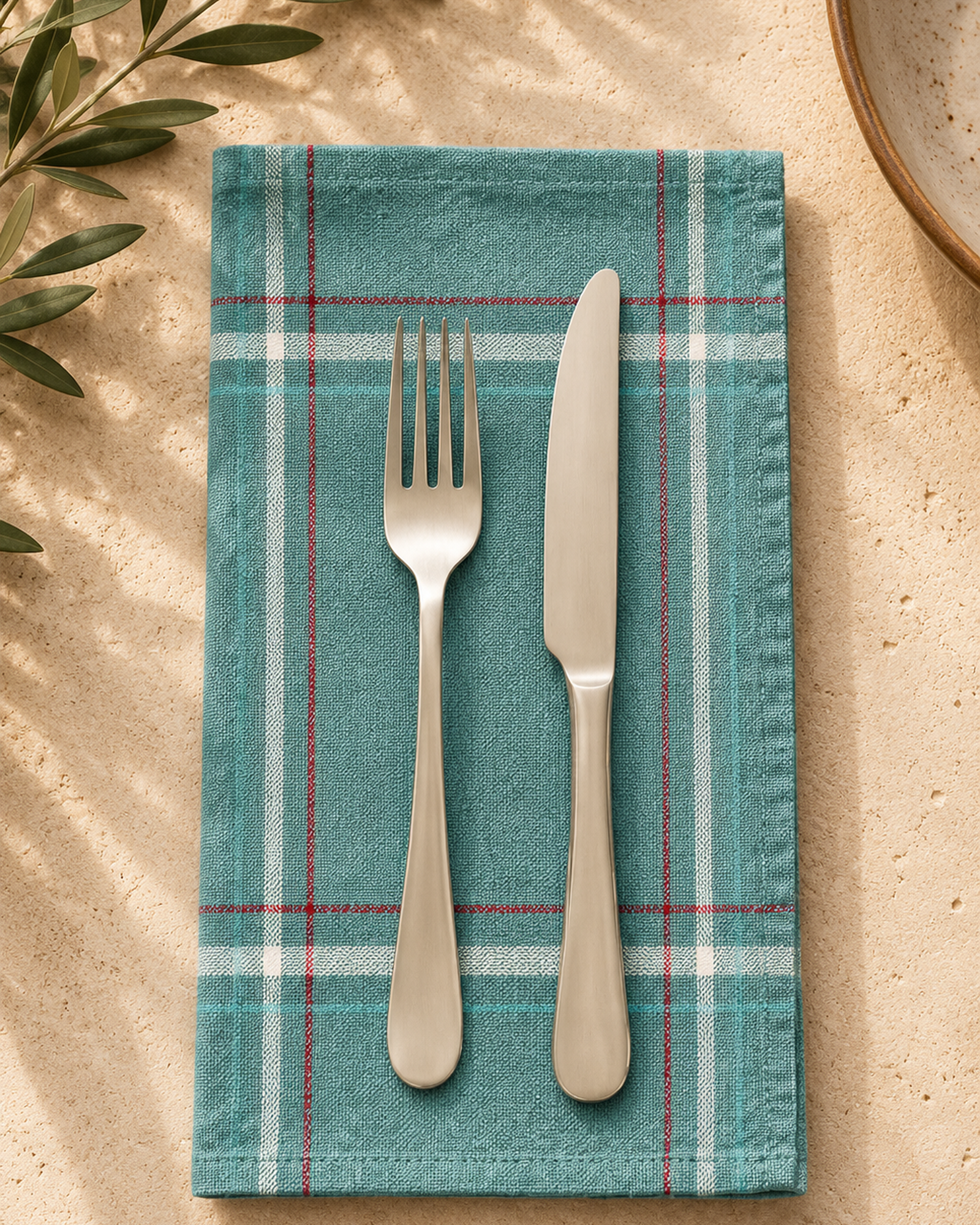 Green Turkish Cotton Table Napkins – Set of 2