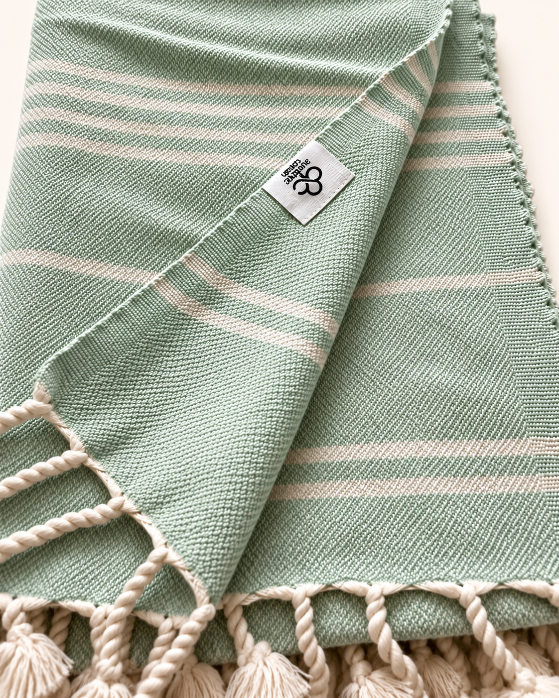 Classic Hand Loom Turkish Towels, Mint