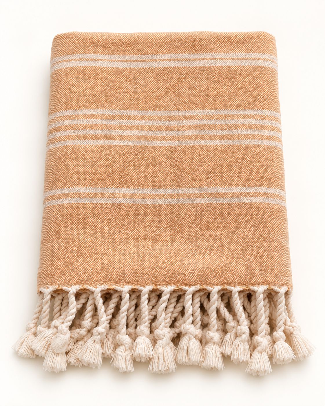 Classic Hand Loom Turkish Towels, Mustard