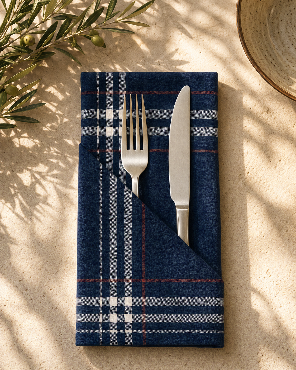 Navy Turkish Cotton Table Napkins – Set of 2