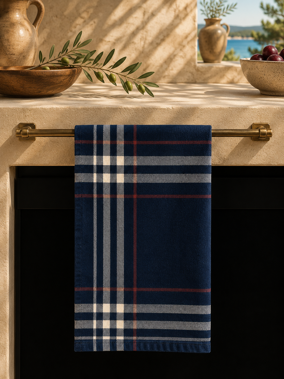Navy Turkish Cotton Table Napkins – Set of 2
