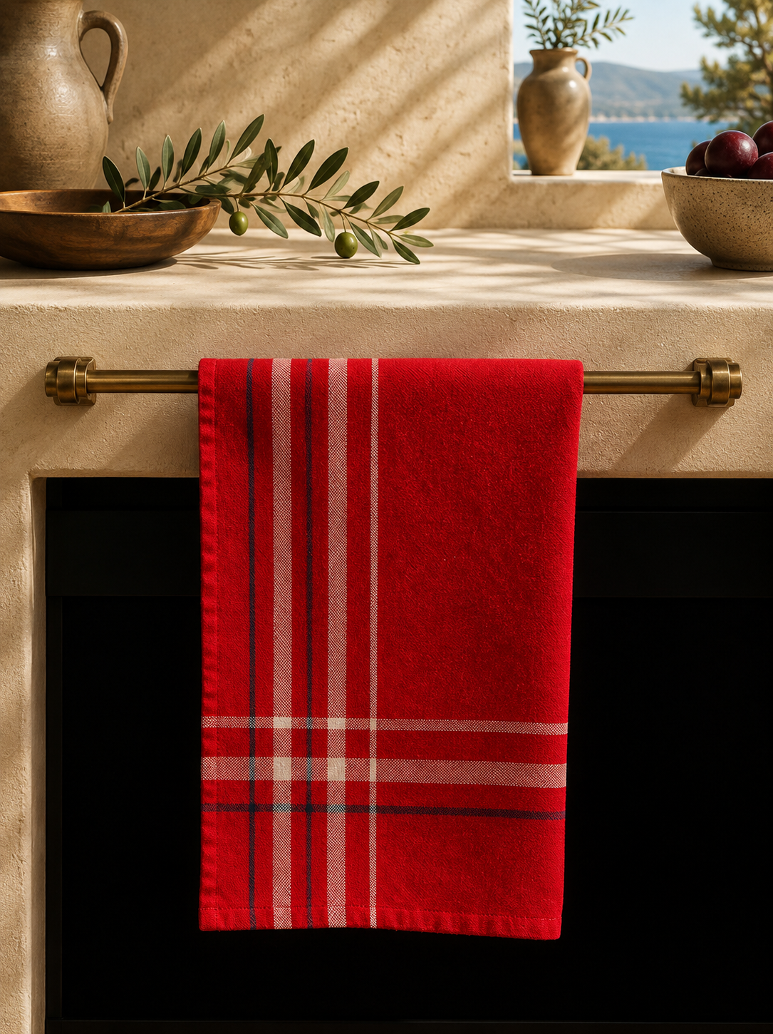 Red Turkish Cotton Table Napkins – Set of 2